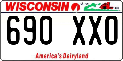 WI license plate 690XXO