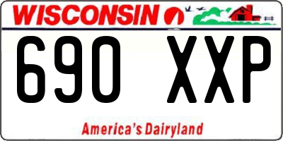 WI license plate 690XXP