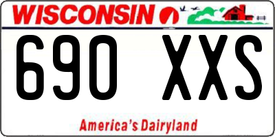 WI license plate 690XXS