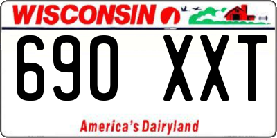 WI license plate 690XXT