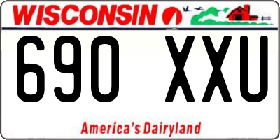WI license plate 690XXU