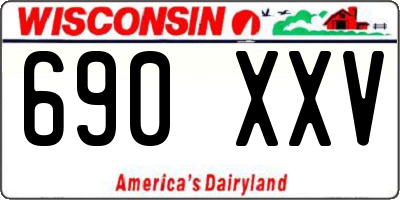 WI license plate 690XXV