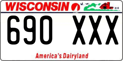 WI license plate 690XXX