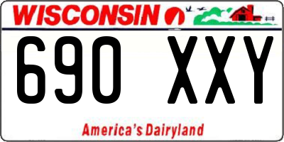 WI license plate 690XXY