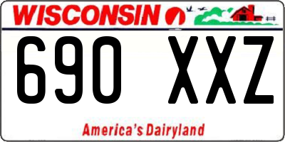 WI license plate 690XXZ