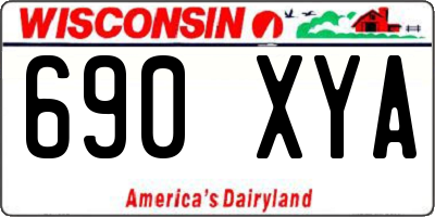 WI license plate 690XYA
