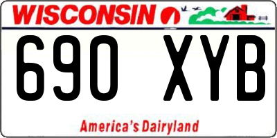 WI license plate 690XYB
