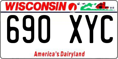 WI license plate 690XYC
