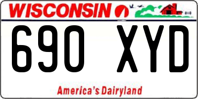 WI license plate 690XYD