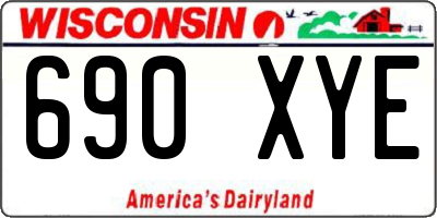 WI license plate 690XYE