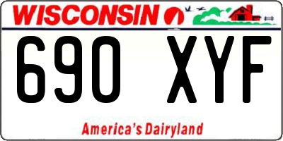 WI license plate 690XYF