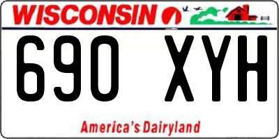 WI license plate 690XYH