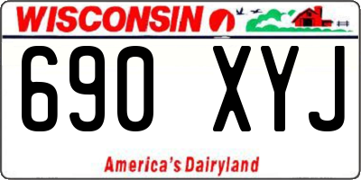 WI license plate 690XYJ