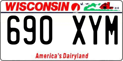 WI license plate 690XYM