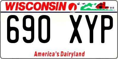WI license plate 690XYP