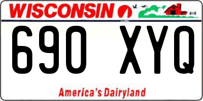 WI license plate 690XYQ