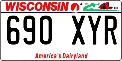 WI license plate 690XYR