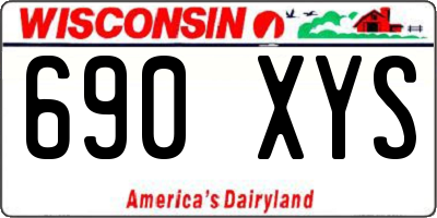WI license plate 690XYS