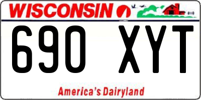 WI license plate 690XYT