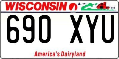 WI license plate 690XYU