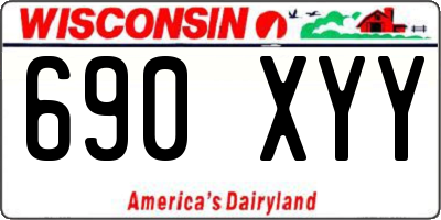 WI license plate 690XYY