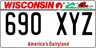 WI license plate 690XYZ