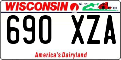 WI license plate 690XZA