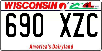 WI license plate 690XZC