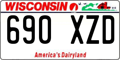 WI license plate 690XZD