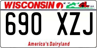 WI license plate 690XZJ
