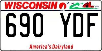 WI license plate 690YDF