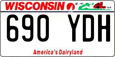 WI license plate 690YDH