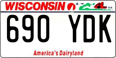 WI license plate 690YDK
