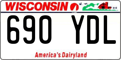 WI license plate 690YDL