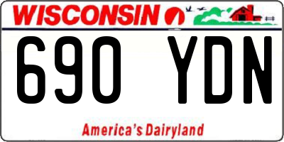 WI license plate 690YDN