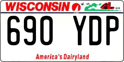 WI license plate 690YDP