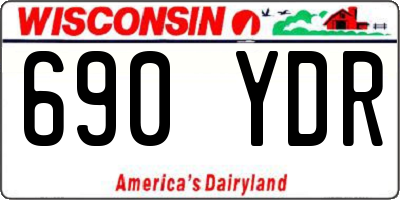 WI license plate 690YDR