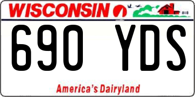 WI license plate 690YDS