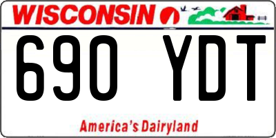 WI license plate 690YDT