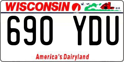 WI license plate 690YDU