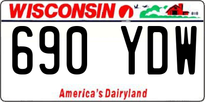 WI license plate 690YDW