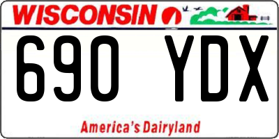 WI license plate 690YDX