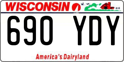 WI license plate 690YDY
