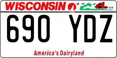 WI license plate 690YDZ