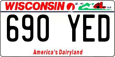 WI license plate 690YED