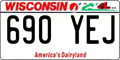 WI license plate 690YEJ