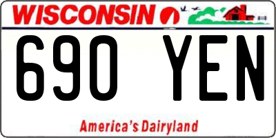 WI license plate 690YEN