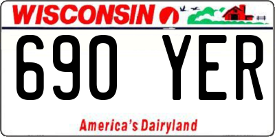 WI license plate 690YER