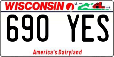 WI license plate 690YES