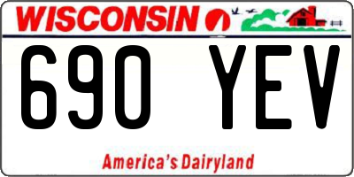 WI license plate 690YEV